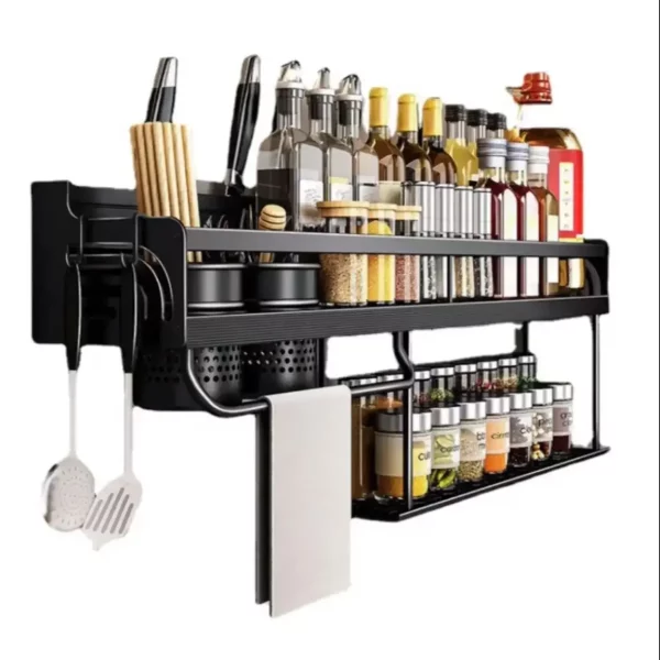 Kitchen Shelf Wall-Mounted Spice Organizer Storage Rack - Image 6