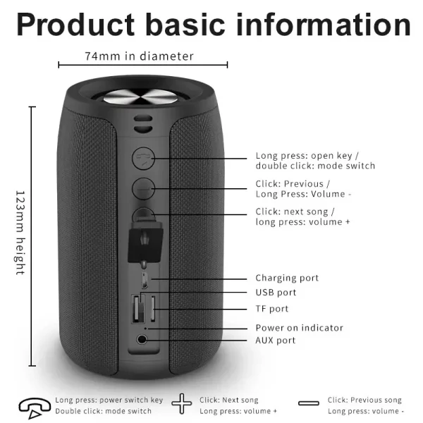 ZEALOT S32 Portable Wireless Speaker - Image 6