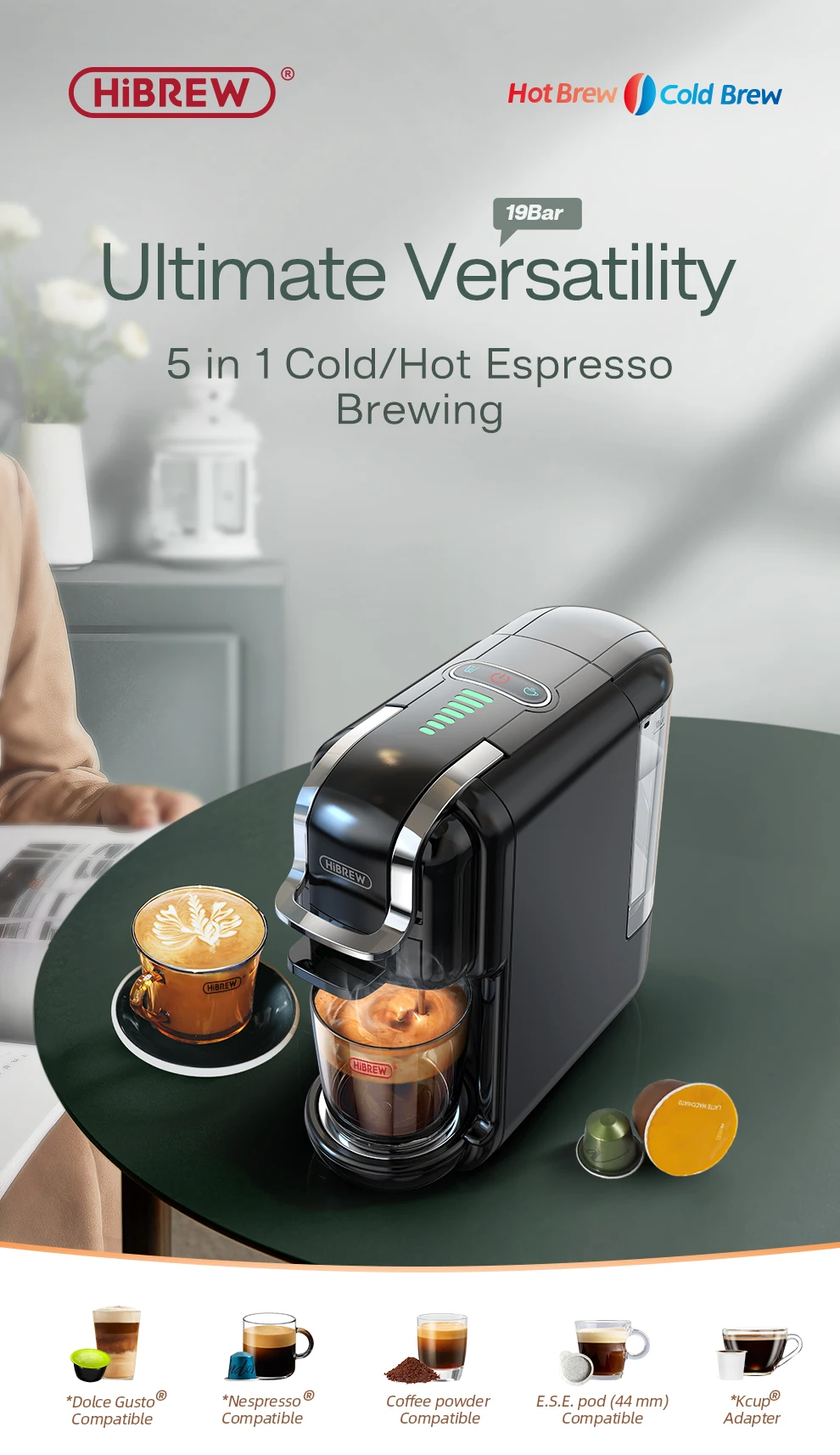 Hot/Cold Multiple Capsule Coffee Machine