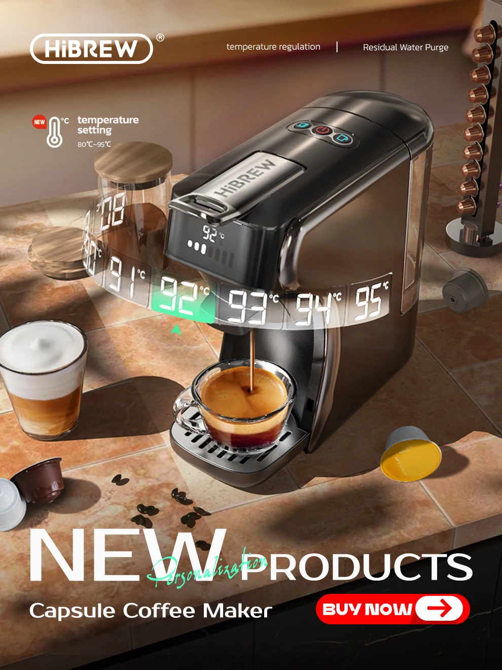 Hot/Cold Multiple Capsule Coffee Machine