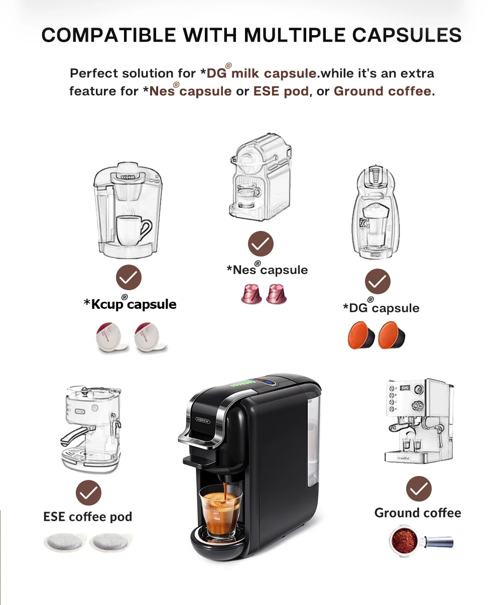 Hot/Cold Multiple Capsule Coffee Machine