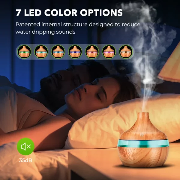 Wood Grain Electric Aroma Diffuser & Air Humidifier - Image 2