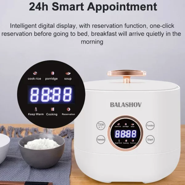 2L Multifunction Mini Electric Smart Rice Cooker - Image 3