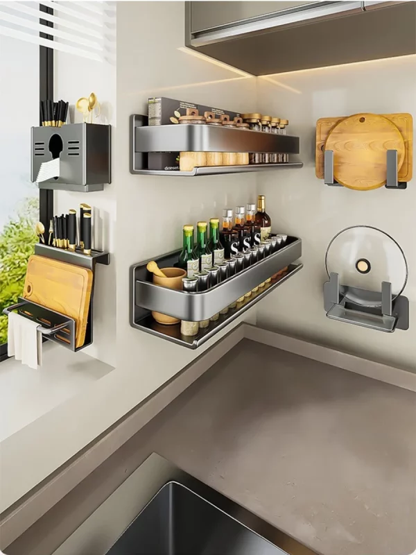 Removable Wall Mounted Kitchen Shelves Organizer - Image 3