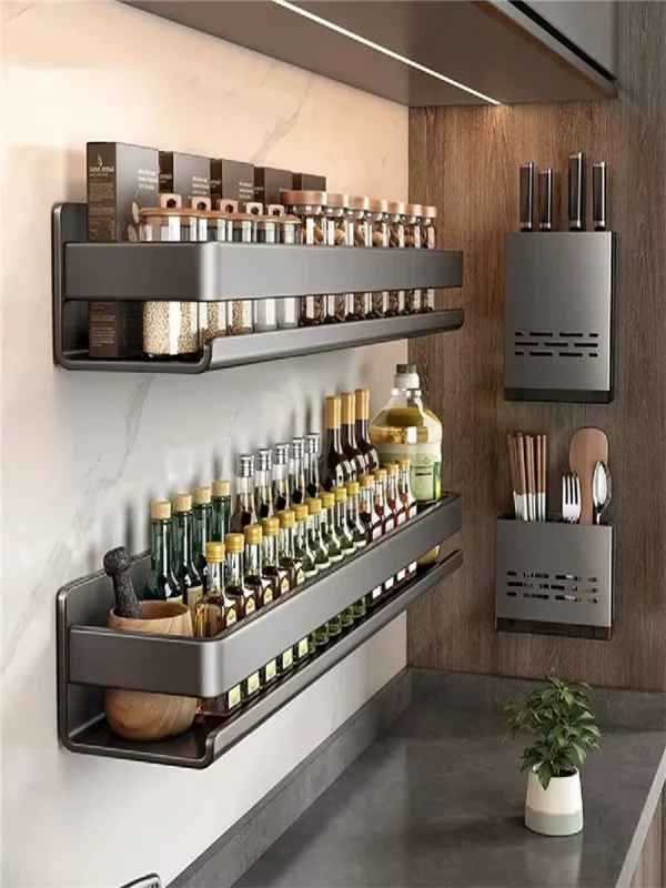 Removable Wall Mounted Kitchen Shelves Organizer