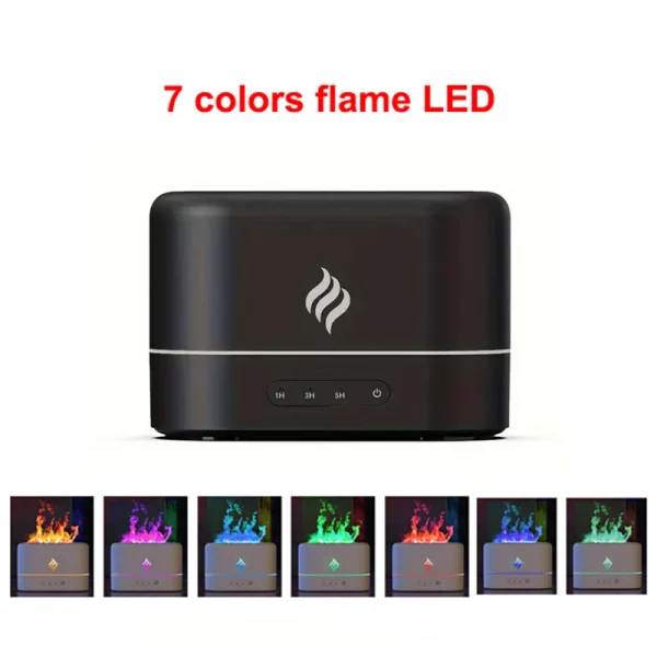 7 Colors Portable Cool Mist LED Flame Air Humidifier and Diffuser - Image 6