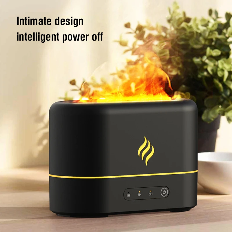 7 Colors Portable Cool Mist LED Flame Air Humidifier and Diffuser