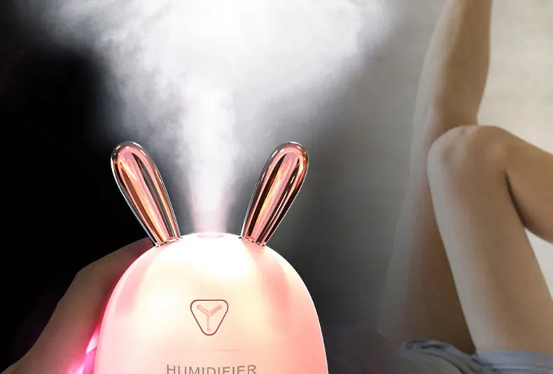 Cute Rabbit Design Mini Air Humidifier & Aroma Essential Oil Diffuser