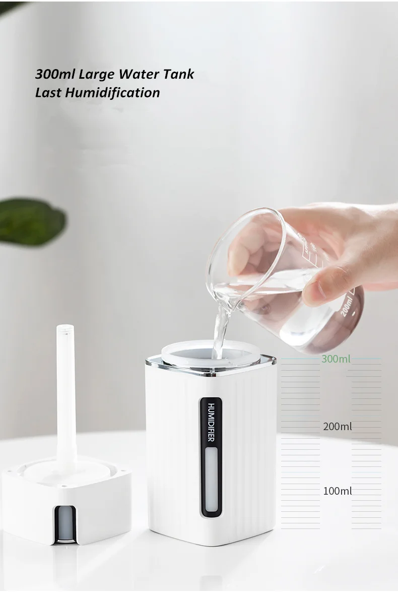 Air Humidifier Ultrasonic Smart Cool Mist Aroma Diffuser  With Color LED Light