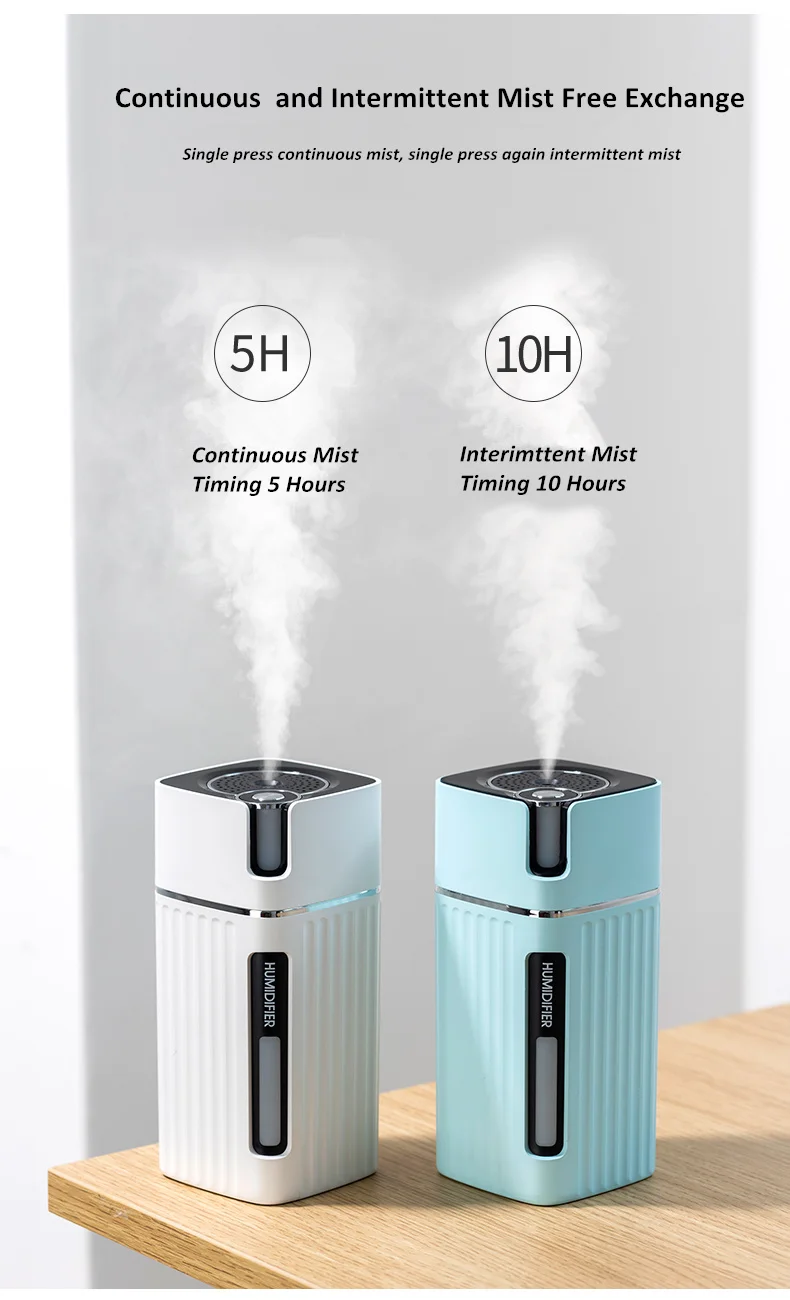 Air Humidifier Ultrasonic Smart Cool Mist Aroma Diffuser  With Color LED Light