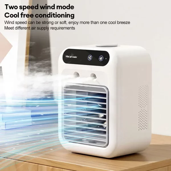 Portable Desktop  2 Gear Air Conditioner Cooler & Humidifier - Image 3