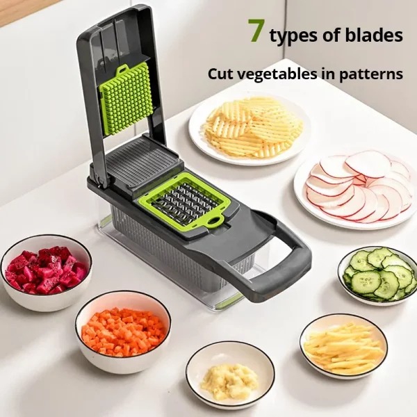 12 in 1 Multifunctional Vegetable Chopper With Basket