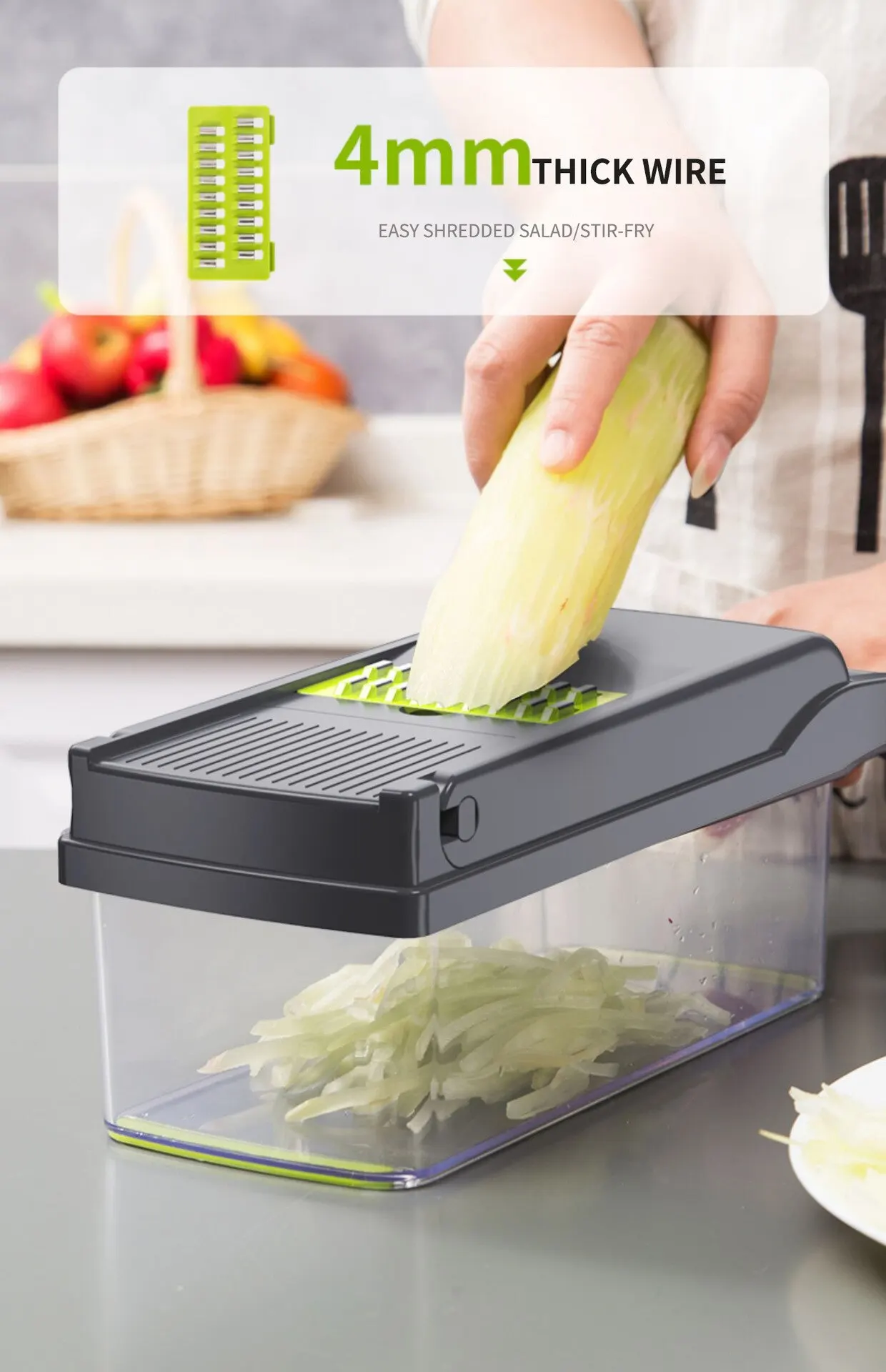 12 in 1 Multifunctional Vegetable Chopper With Basket