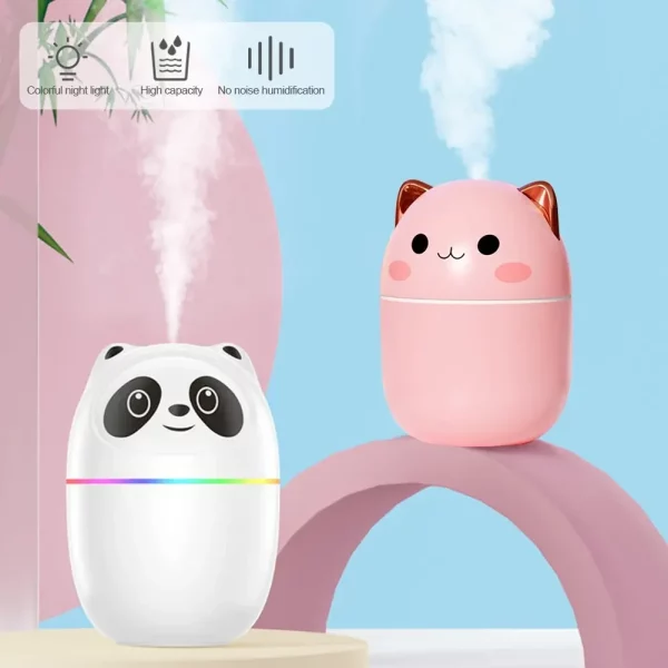 Cute Kitten and Bear Air Humidifier Home Essential Oil Diffuser