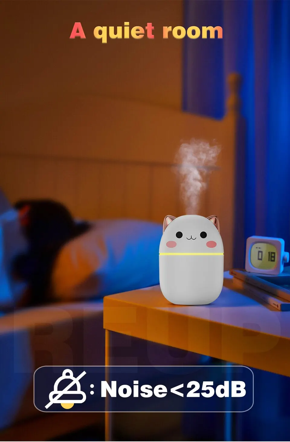 Cute Kitten and Bear Air Humidifier Home Essential Oil Diffuser