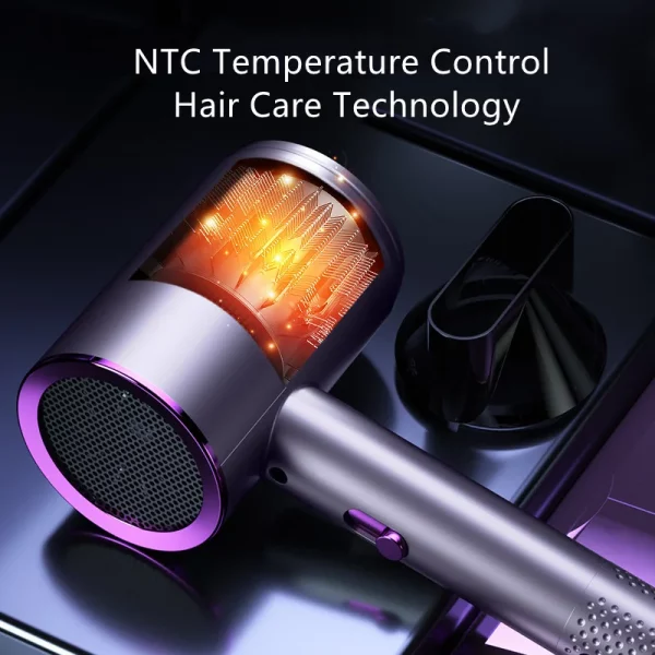 T Type Hair Dryer High-Speed Electric Turbine Airflow Hot Cold Wind Hair Dryer - Image 5