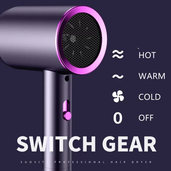 T Type Hair Dryer High-Speed Electric Turbine Airflow Hot Cold Wind Hair Dryer - Image 4