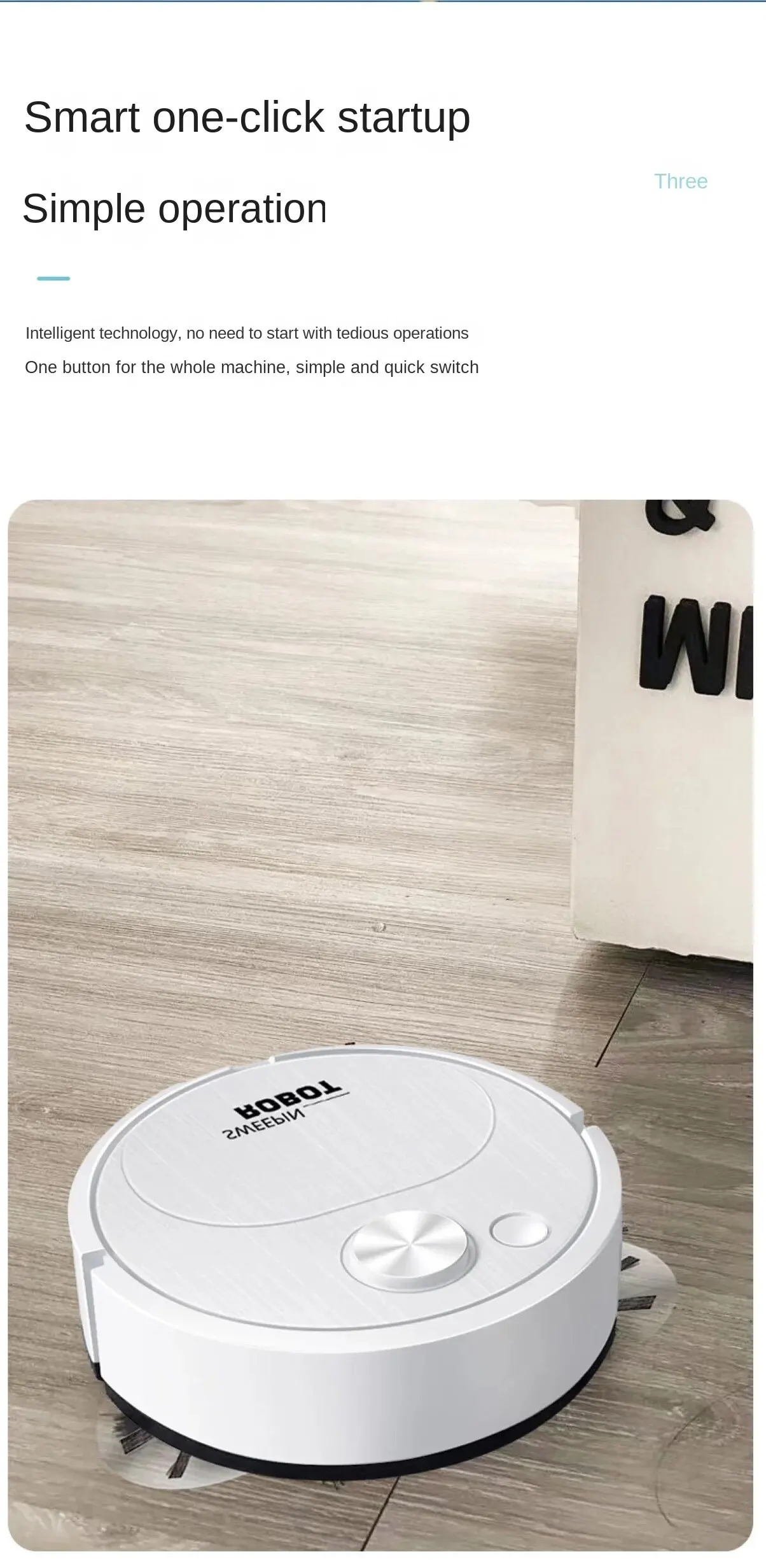 Sweeping Robot Fully Automatic Household Mini Cleaner USB Charging Smart Vacuum Cleaner