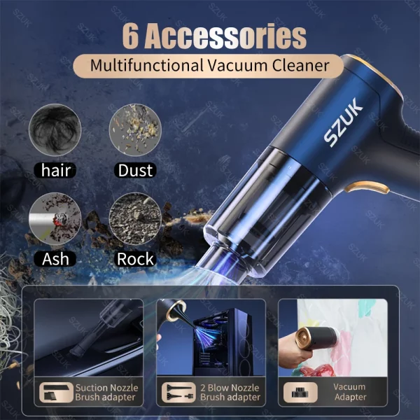 98000PA Powerful Mini Car Vacuum Cleaner - Image 5